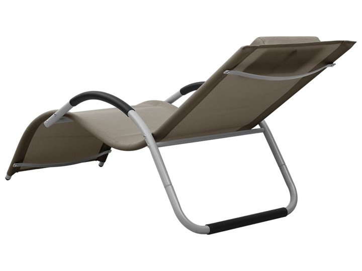 vidaXL Leżaki, tworzywo textilene, 2 szt., szaro-taupe Aluminium Metal Kategoria Leżaki ogrodowe