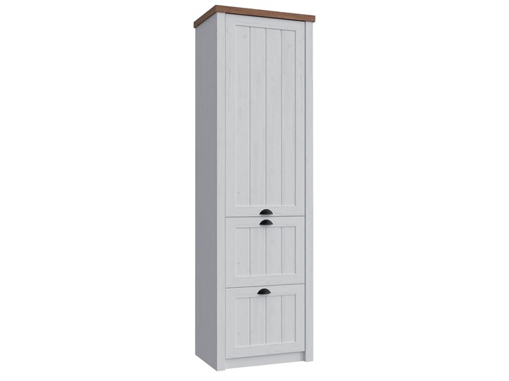 Prowansja Andersen S1D2S - szafa 1-drzwiowa 2 szuflady Styl Prowansalski Płyta laminowana Płyta MDF Drewno Metal Styl Nowoczesny