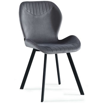 Krzesło tapicerowane jasnoszare DC-6350 / welur 20