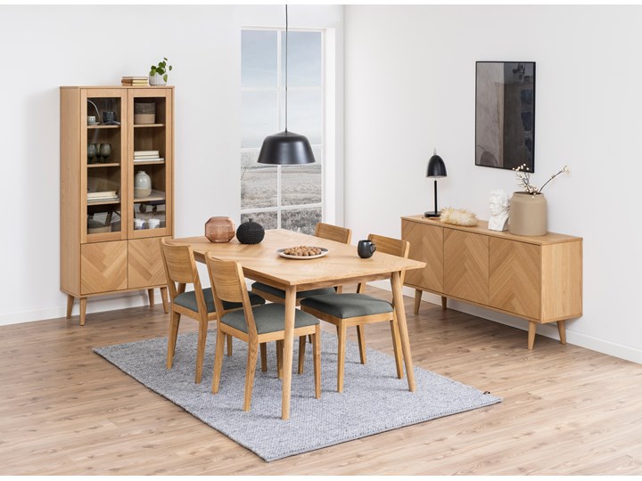 Komoda Egidio 150x75 cm brązowa Szerokość 150 cm Drewno Płyta meblowa Głębokość 40 cm Z szafkami Pomieszczenie Salon