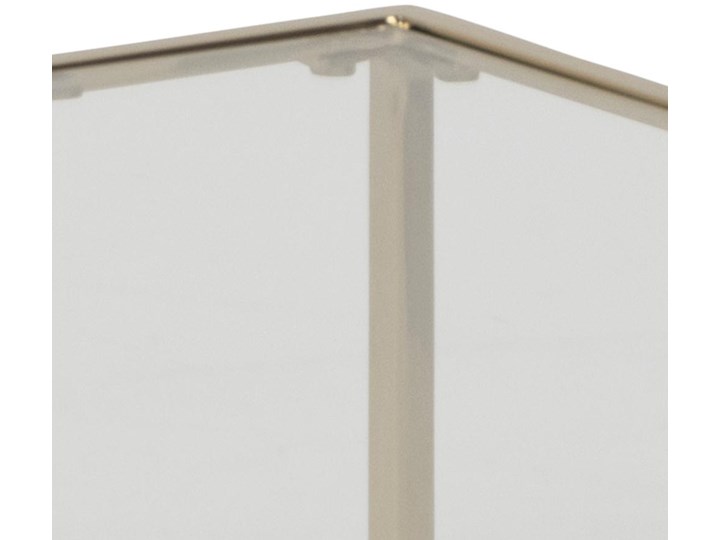 Stolik kawowy Lats 100x44 cm złoty - blat szklany przydymiony Długość 100 cm Szkło Kategoria Stoliki i ławy Kolor Przezroczysty