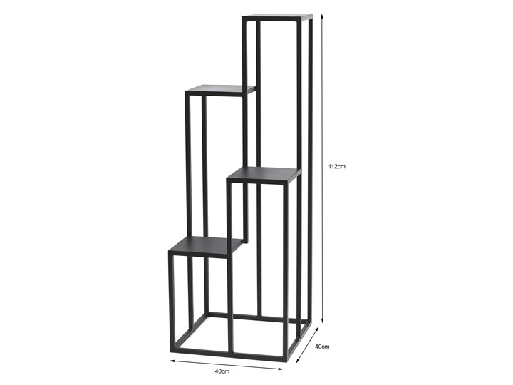Kwietnik Metalowy Stojak na cztery kwiaty METALLO 112cm czarny LOFT KW Kategoria Doniczki i kwietniki