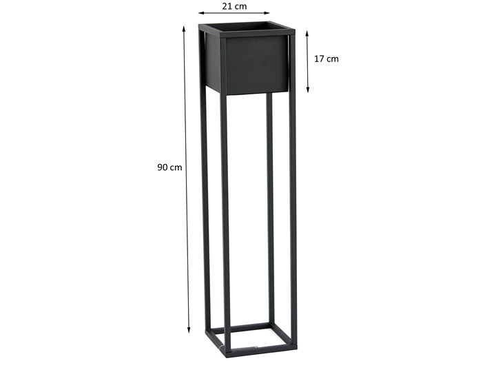 Kwietnik Metalowy Stojak CUBO 90cm czarny skrzynka loft 05-01 Doniczka na kwiaty Kategoria Doniczki i kwietniki