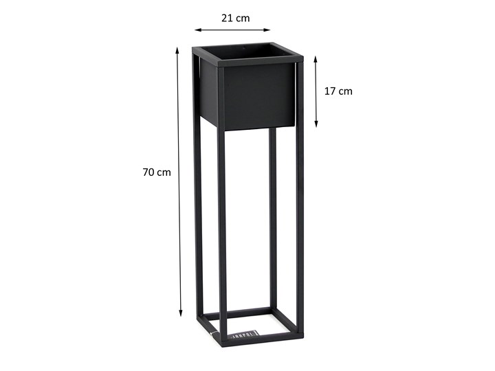 Kwietnik Metalowy Stojak CUBO 70cm czarny skrzynka loft 05-02 Doniczka na kwiaty Kategoria Doniczki i kwietniki