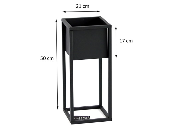 Kwietnik Metalowy Stojak CUBO 50cm czarny skrzynka loft 05-03 Doniczka na kwiaty Kategoria Doniczki i kwietniki