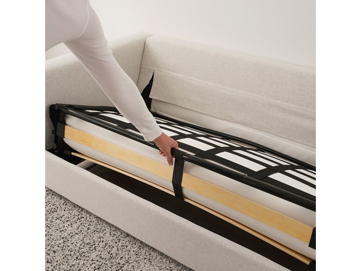 IKEA VIMLE Sofa 2-osobowa rozkładana, Gunnared beżowy, Wysokość łóżka: 53 cm Głębokość 98 cm Szerokość 190 cm Materiał obicia Tkanina