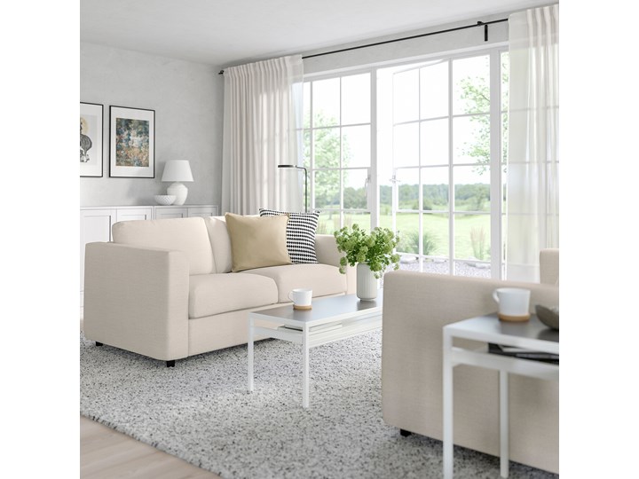 IKEA VIMLE Sofa 2-osobowa rozkładana, Gunnared beżowy, Wysokość łóżka: 53 cm Głębokość 98 cm Szerokość 190 cm Materiał obicia Tkanina