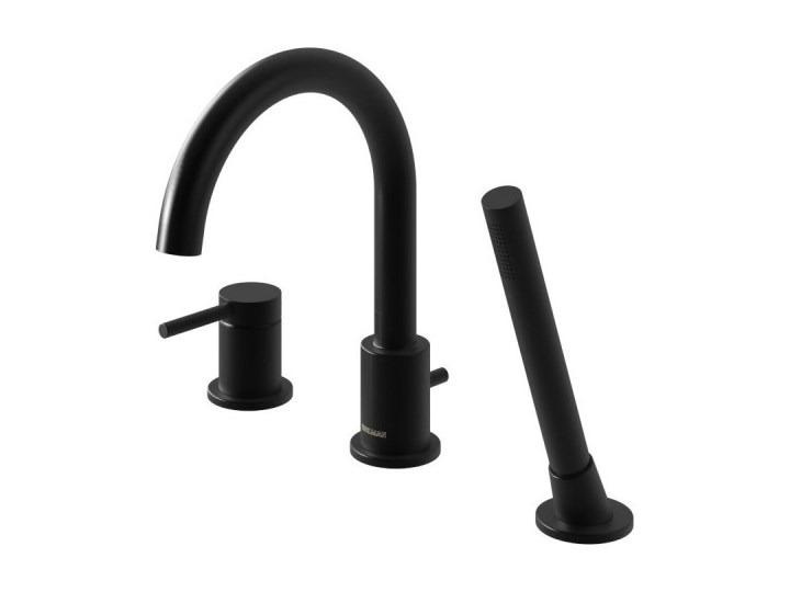 Kohlman Axel Black bateria wannowa 3-otworowa czarny mat QB241AB Kategoria Baterie łazienkowe