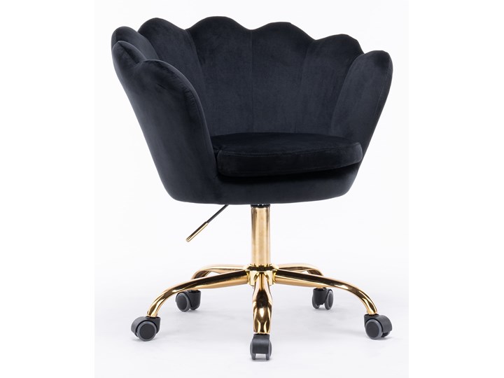 Fotel obrotowy muszelka Glamour SC-ZT8255 czarny welur Fotel muszelka Fotel pikowany Metal Tkanina Kategoria Fotele do salonu