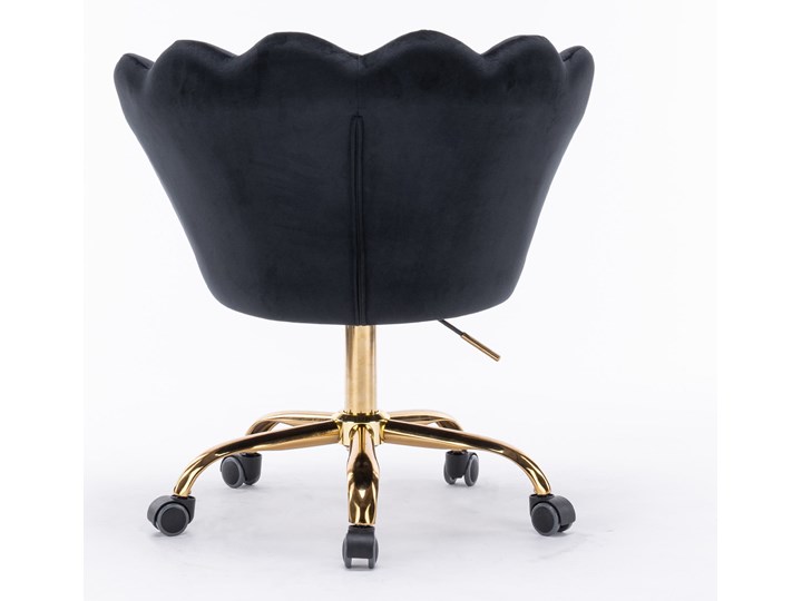 Fotel obrotowy muszelka Glamour SC-ZT8255 czarny welur Tkanina Fotel muszelka Fotel pikowany Metal Kategoria Fotele do salonu
