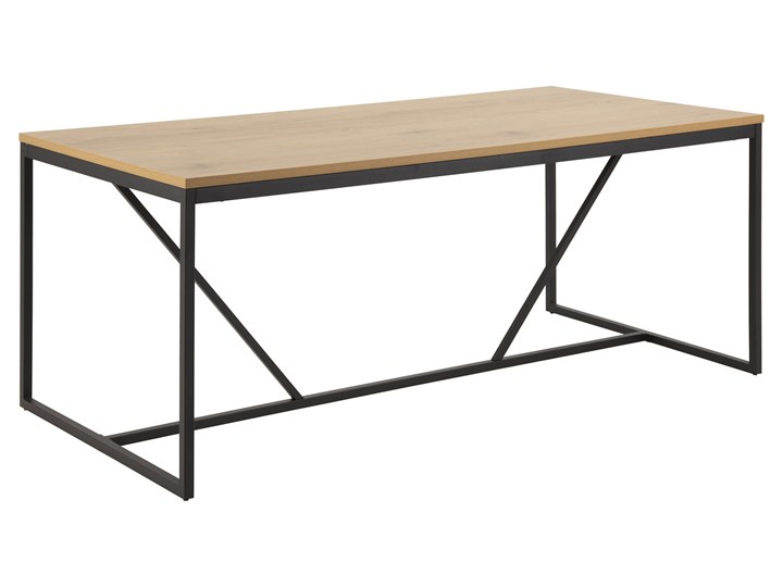 Industrialny stół do kuchni i salonu - Atore Drewno Wysokość 74 cm Płyta MDF Metal Rozkładanie