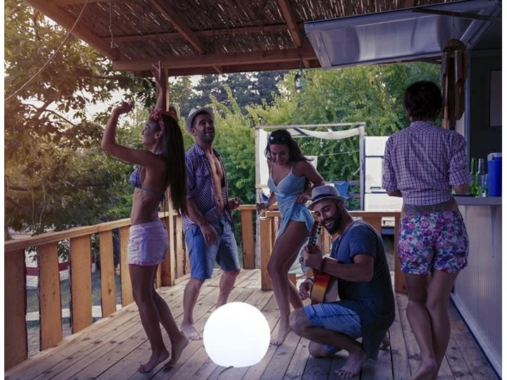Lampa kula ogrodowa biała Buly Solar Lampa LED Lampa solarna Kolor Biały Kategoria Lampy ogrodowe