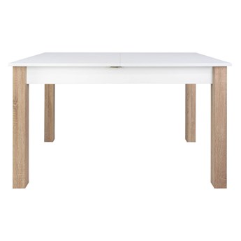 SELSEY Stół rozkładany Eagor 125-165x80 cm biel alpejska - dąb sonoma