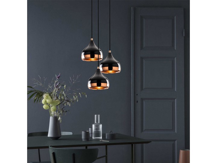 SELSEY Lampa wisząca Queenie kaskada x3 Lampa z kloszem Metal Kolor Czarny