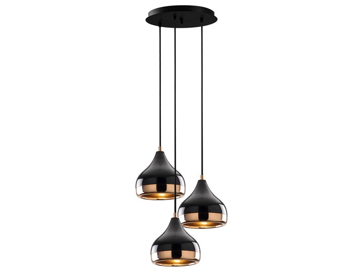 SELSEY Lampa wisząca Queenie kaskada x3 Metal Lampa z kloszem Kolor Czarny