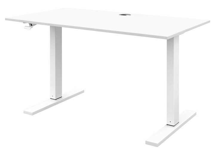 SELSEY Biurko z regulacją manualną Konani 120x68 cm białe Stal Płyta MDF Szerokość 120 cm Biurko regulowane Styl Nowoczesny