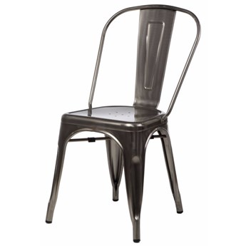 SELSEY Krzesło Tolader w kolorze metalu