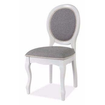 SELSEY Krzesło tapicerowane Andalen biało - szare