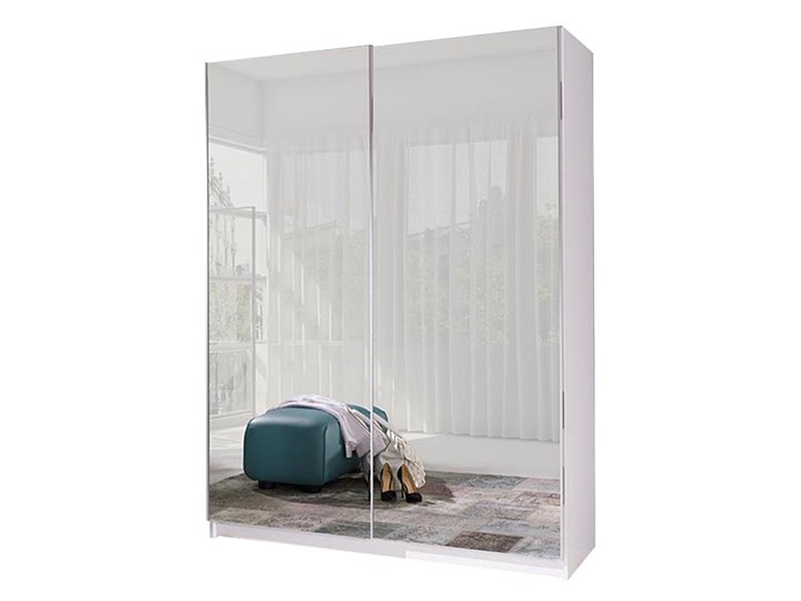 SELSEY Szafa przesuwna Zaube z lustrem 150 cm Płyta laminowana Płyta MDF Lustro