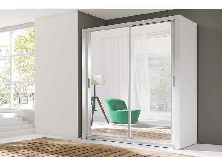 SELSEY Szafa Ordu 120 cm Płyta laminowana Lustro Drewno Metal Płyta MDF Tworzywo sztuczne Rodzaj frontów Z lustrem