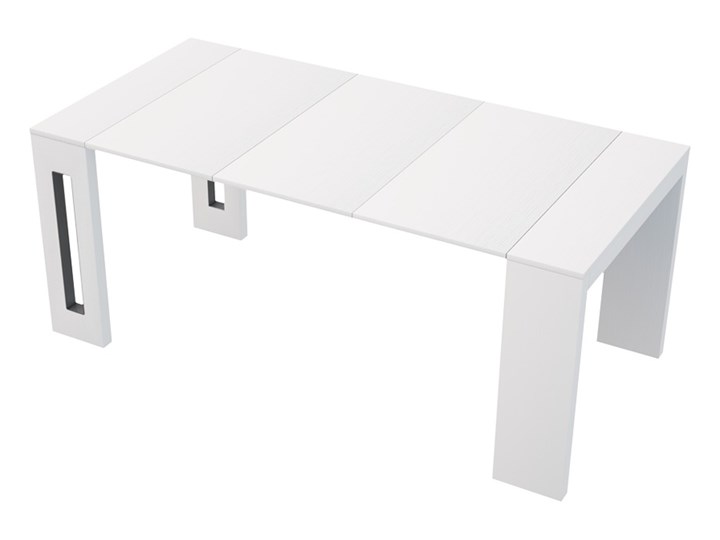SELSEY Włoski stół rozkładany Roma 80x45-186 cm biały Drewno Wysokość 76 cm Metal Liczba miejsc Do 8 osób
