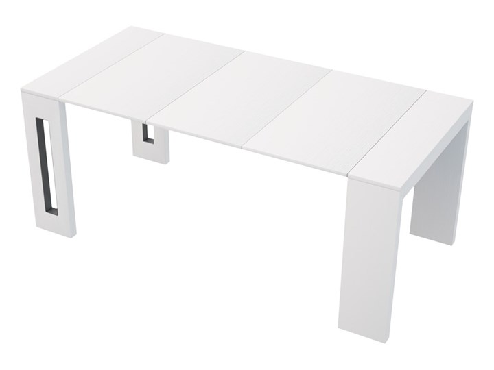 SELSEY Włoski stół rozkładany Roma  90x45-186 cm biały Drewno Metal Wysokość 76 cm Kształt blatu Prostokątny