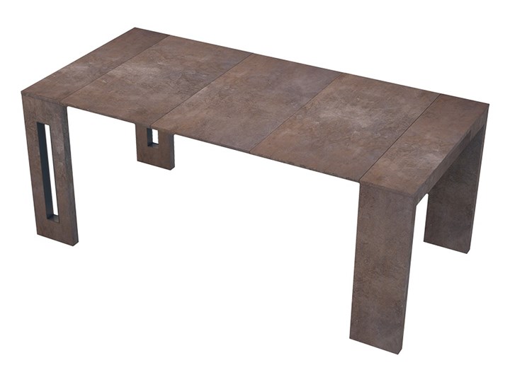 SELSEY Włoski stół rozkładany Roma 120x45-186 cm Miedź Metal Wysokość 76 cm Kształt blatu Prostokątny