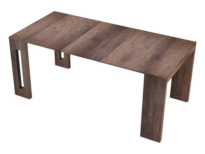 SELSEY Włoski stół rozkładany Roma ciemny dąb canyon Szerokość 91 cm Długość 80 cm Szerokość 80 cm Wysokość 76 cm Szerokość 90 cm Metal Drewno Kształt blatu