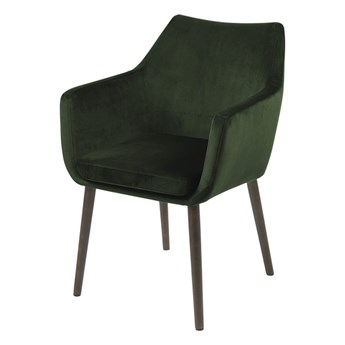 SELSEY Krzesło tapicerowane Marcelio zielono - brązowe