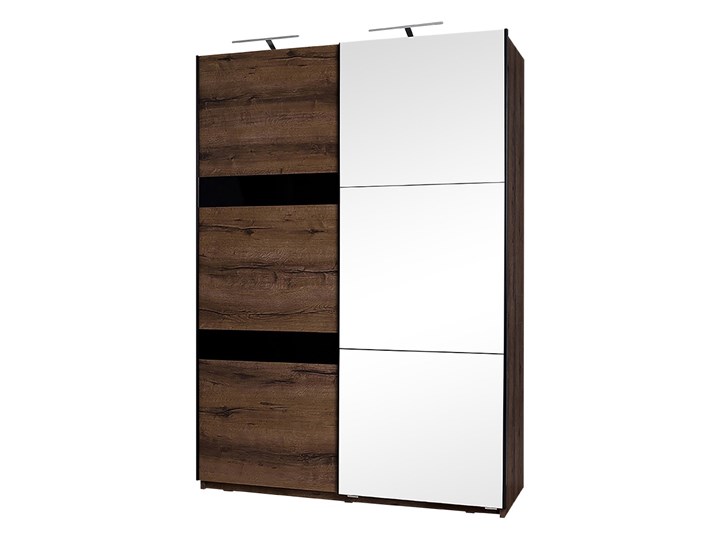 SELSEY Szafa Rikno 150 cm z lustrem Płyta MDF Płyta laminowana Rodzaj frontów Połysk Kategoria Szafy do garderoby