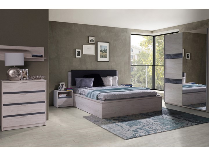 SELSEY Szafa Rikno 150 cm z lustrem Płyta MDF Płyta laminowana Kategoria Szafy do garderoby