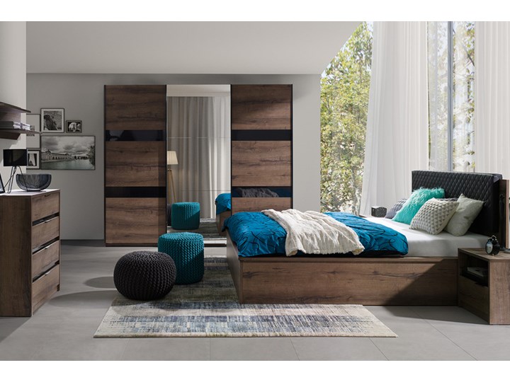 SELSEY Szafa Rikno 250 cm z lustrem Lustro Pomieszczenie Sypialnia