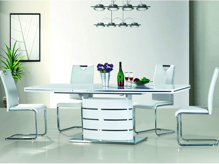 SELSEY Stół rozkładany Vaster 160-220x90 cm biały Długość 220 cm Długość 160 cm Pomieszczenie Stoły do jadalni Stal Wysokość 77 cm Płyta MDF Szerokość 160 cm Kategoria Stoły kuchenne
