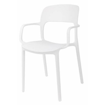 SELSEY Krzesło z podłokietnikami Ferjes białe