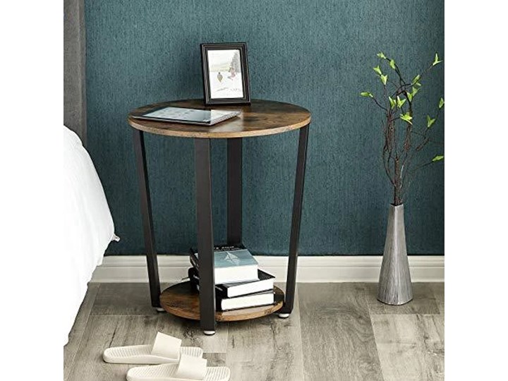 SELSEY Stolik kawowy Ramizu średnica 50 cm Metal Wysokość 57 cm Kształt blatu Okrągłe