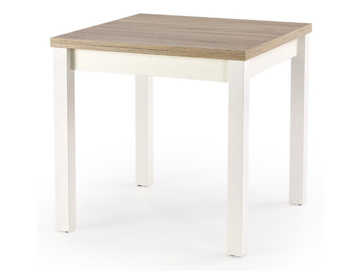 SELSEY Stół rozkładany Lea 80-160x80 cm biały-dąb sonoma Płyta MDF Długość 160 cm Drewno Wysokość 76 cm Rozkładanie Rozkładane
