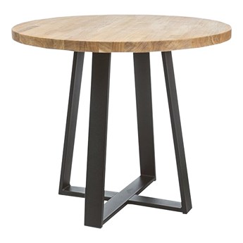 SELSEY Stół okrągły Dalvik średnica 90 cm z litego drewna