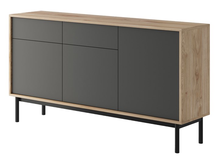 SELSEY Komoda Welagne 154 cm Z szafkami i szufladami Drewno Pomieszczenie Salon