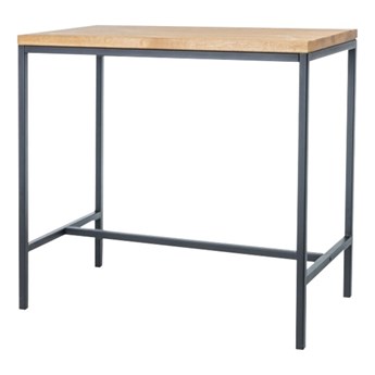 SELSEY Stół barowy Lashmer 110x60 cm z litego drewna dębowego