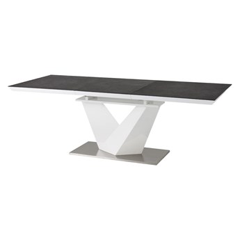 SELSEY Stół rozkładany Aramoko II 160-220x90 cm szaro - biały
