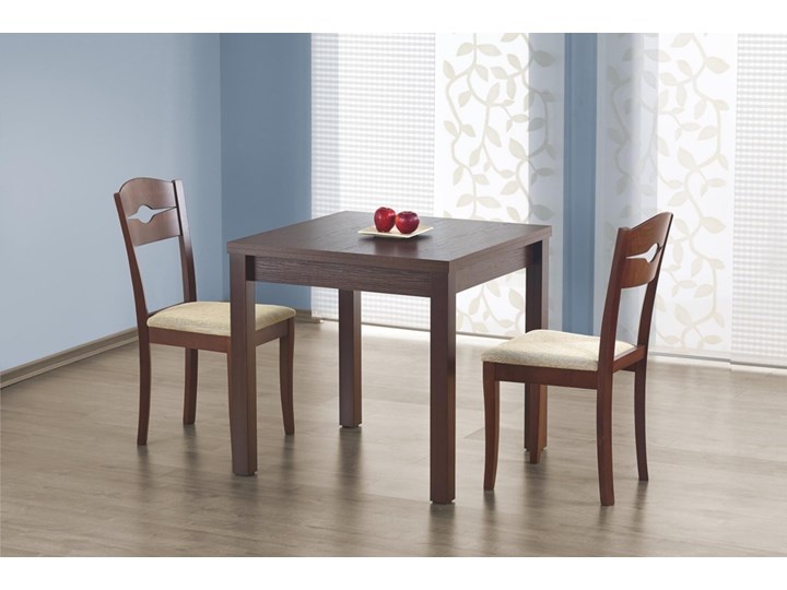 SELSEY Stół rozkładany Lea 80-160x80 cm ciemny orzech Długość 160 cm Płyta MDF Styl Nowoczesny Wysokość 76 cm Pomieszczenie Stoły do jadalni