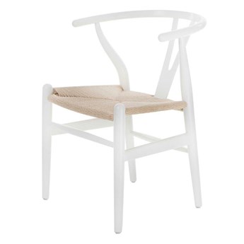 SELSEY Krzesło Wicker białe