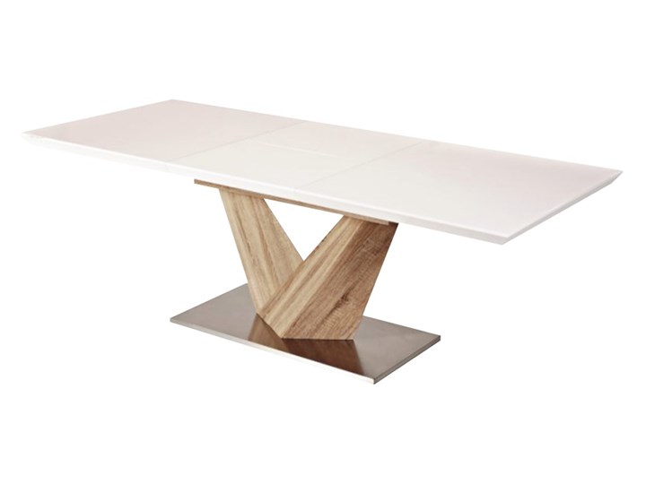 SELSEY Stół rozkładany Aramoko 160-220x90 cm sonoma - biały