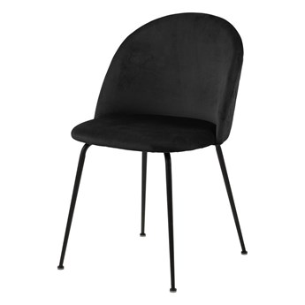 SELSEY Krzesło tapicerowane Pulasan czarne
