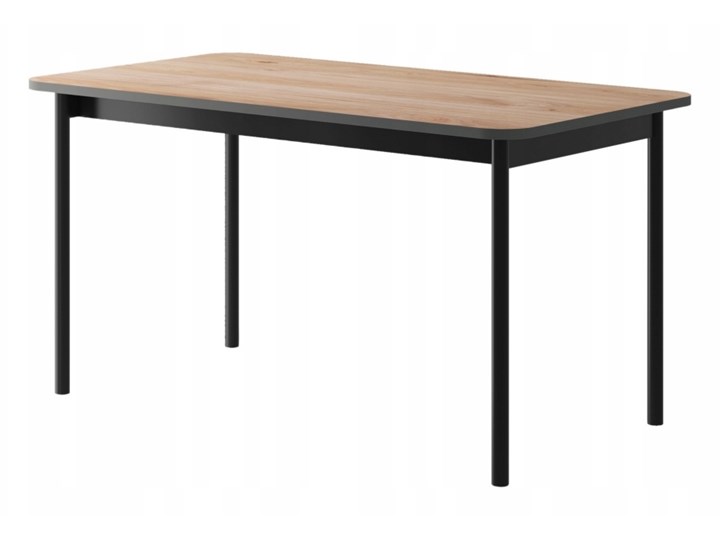 SELSEY Stół Welagne 140x80 cm Wysokość 75 cm Kolor Beżowy Płyta MDF Długość 140 cm Metal Styl Nowoczesny