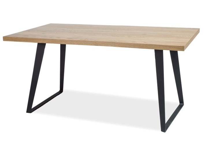 SELSEY Stół Sages 150x90 z litego drewna Drewno Szerokość 90 cm Kształt blatu Prostokątny Wysokość 77 cm Metal Długość 150 cm Pomieszczenie Stoły do jadalni