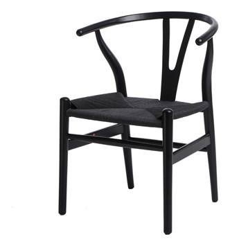 SELSEY Krzesło Wicker czarne
