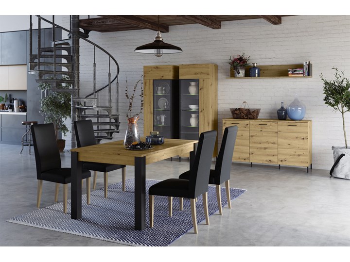 SELSEY Stół rozkładany Roalds 140-210x90 cm Długość 140 cm Drewno Długość 210 cm Płyta MDF Wysokość 76 cm Styl Industrialny