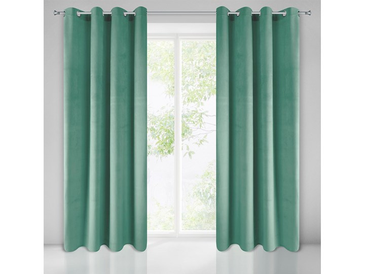 SELSEY Zasłona na przelotkach Faladi 140x250 cm zielona Poliester Pomieszczenie Salon
