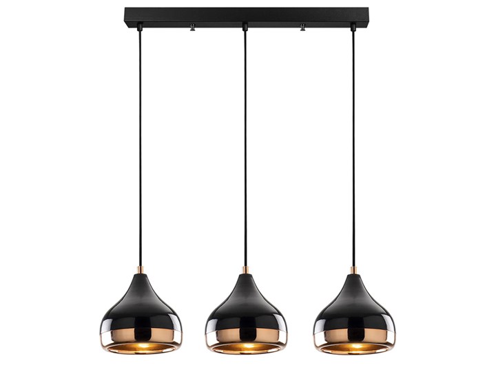 SELSEY Lampa wisząca Queenie podłużna x3 Lampa z kloszem Metal Kolor Czarny